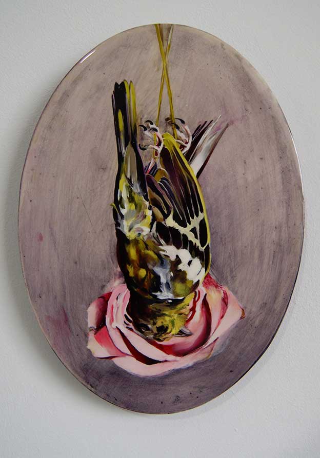 Beautiful Series Of Oil Paintings Of Dead Birds With Flowers