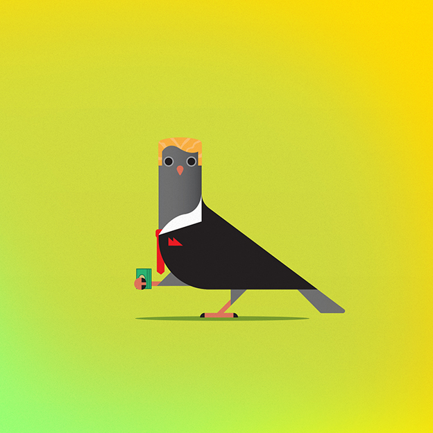 Joshua Jevons' Quirky Illustrations Of New York Pigeons