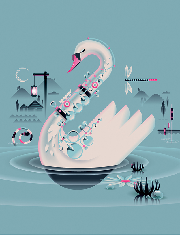Andrew Nye's Series Of Bird Illustrations With A Musical Theme