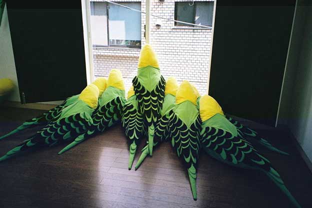 Giant Textile Birds By Wakako Kawakami