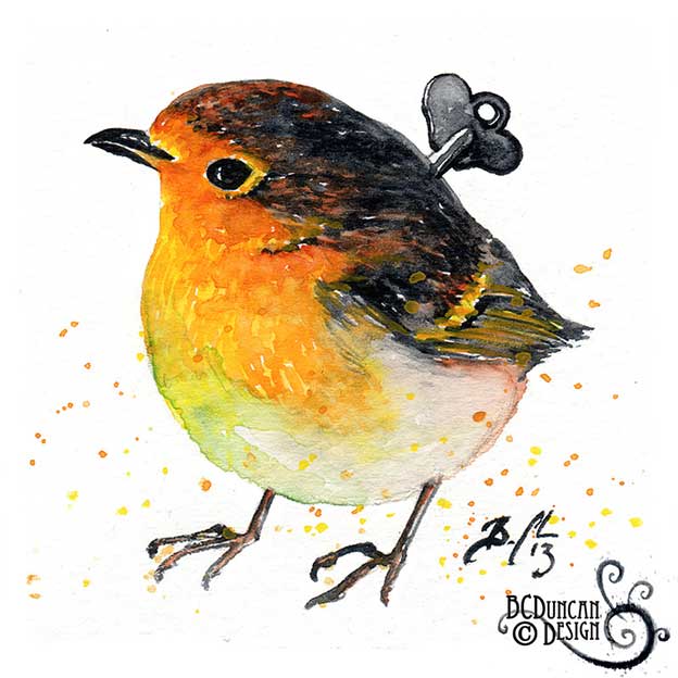 Braden Duncan's Adorable Watercolours Of  Wind-Up Birds