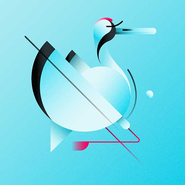 Luca Qiu's Graphical, Colourful Birds